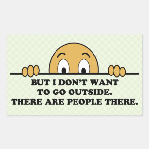Adesivo Retangular Eu não quero sair