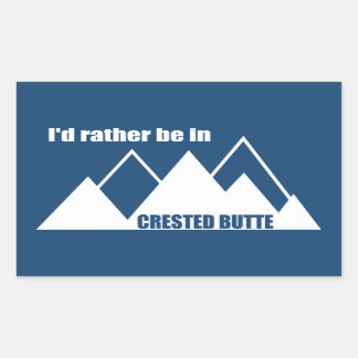 Adesivo Retangular Eu Preferencialmente Em Crested Butte Colorado Mou