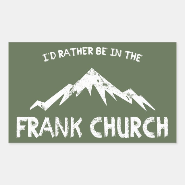 Adesivo Retangular Eu Preferencialmente Estar Na Igreja Frank (Frente)