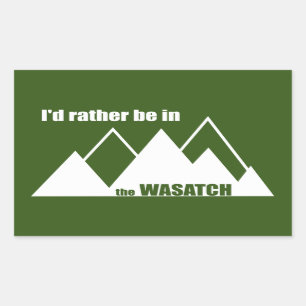 Adesivo Retangular Eu Preferencialmente Estar Nas Montanhas Wasatch