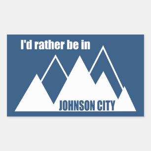 Adesivo Retangular Eu Preferiria Estar Em Johnson City Tennessee Mont