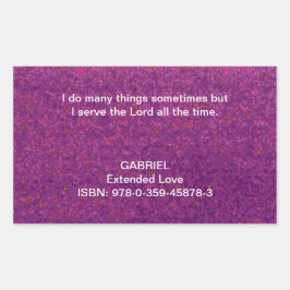 Adesivo Retangular Eu sirvo o Senhor o tempo todo.