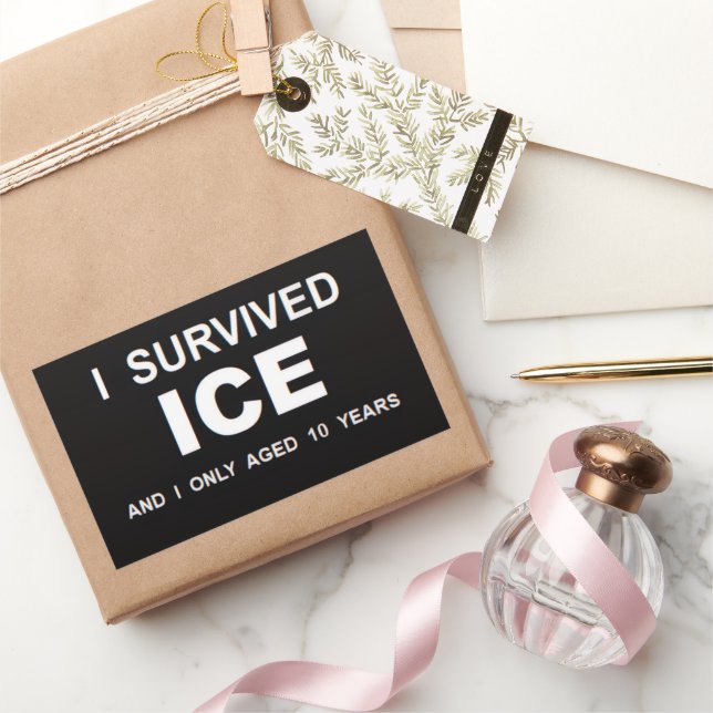 Adesivo Retangular Eu Sobrevivi à ICE  (Presentear)