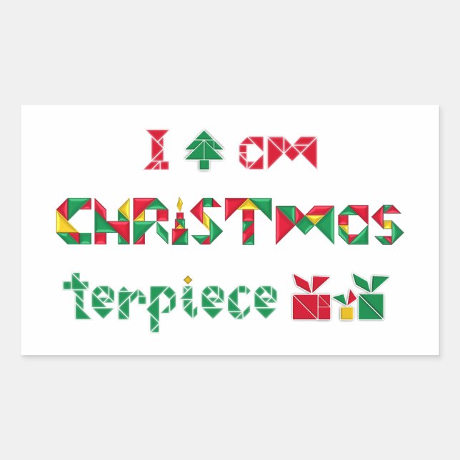 Adesivo Retangular Eu sou a obra-prima CRIST (Frente)