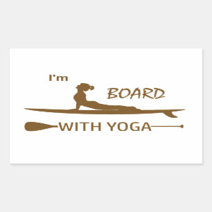 Adesivo Retangular Eu sou o conselho com ioga