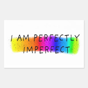 Adesivo Retangular Eu sou perfeitamente imperfeito