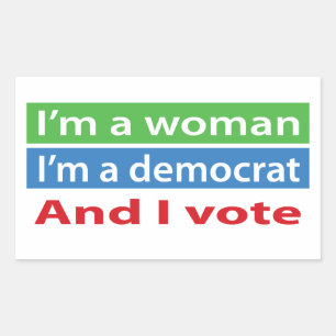 Adesivo Retangular Eu sou uma mulher e voto!