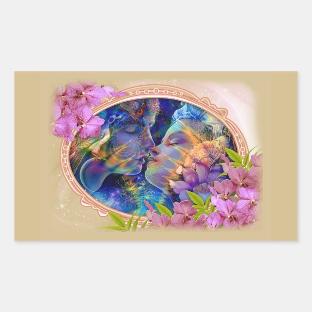 Adesivo Retangular Eu te amo (Frente)