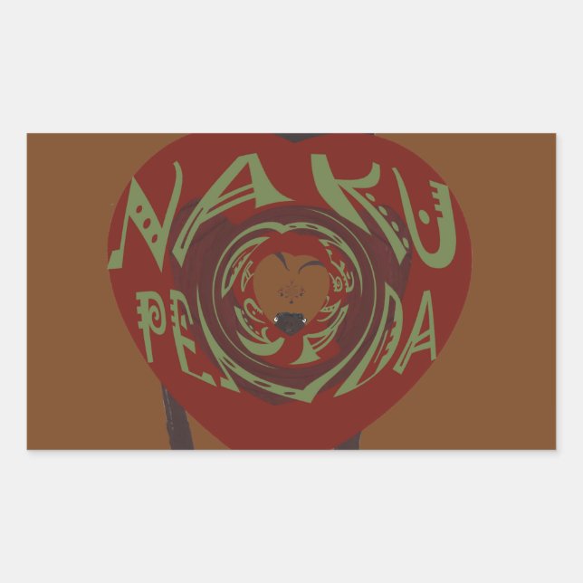 Adesivo Retangular Eu te amo! Nakupenda Sana (Frente)