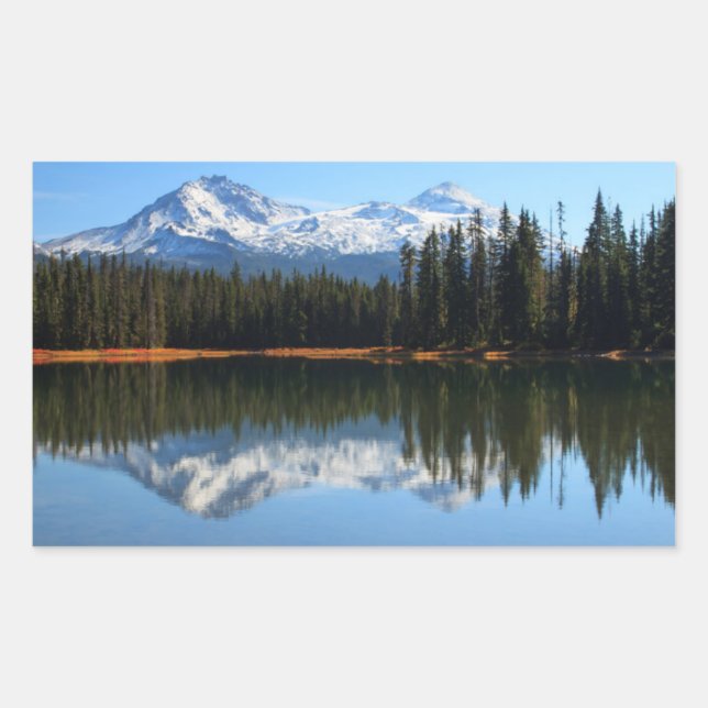 Adesivo Retangular EUA, Oregon, Floresta Nacional Willamette 2 (Frente)