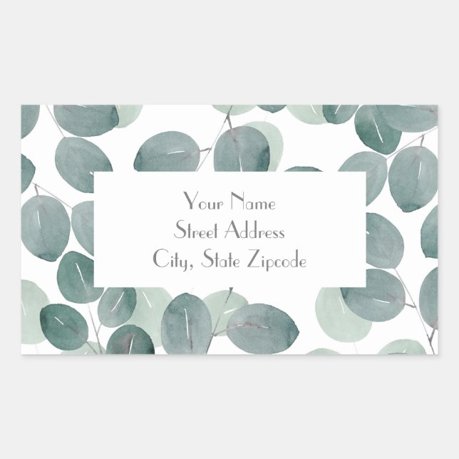 Adesivo Retangular Eucalyptus Modern 2 (Frente)