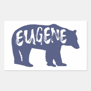 Adesivo Retangular Eugene Oregon Bear