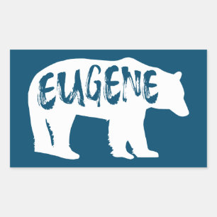 Adesivo Retangular Eugene Oregon Bear