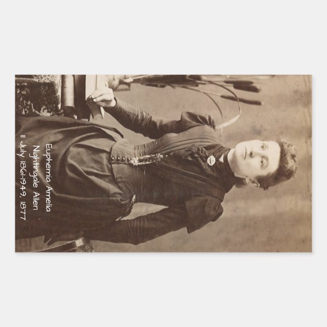 Adesivo Retangular Euphemia Amelia Nightingale Allen (Frente)
