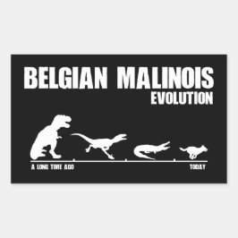 Adesivo Retangular Evolução Malinois Belga