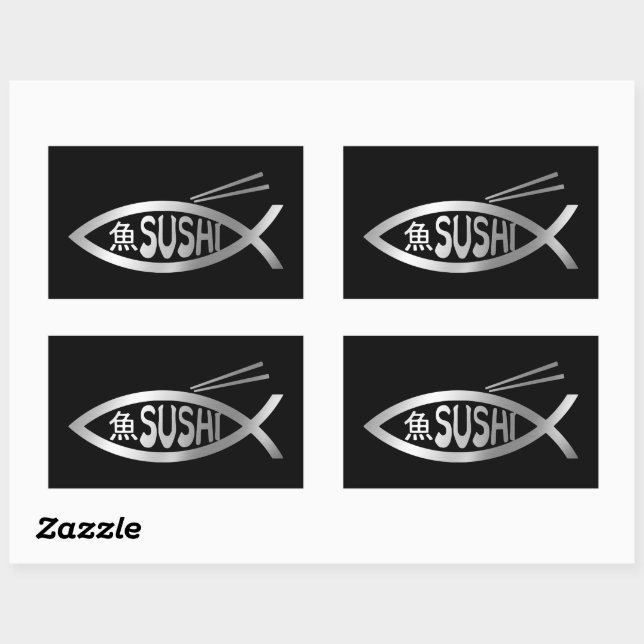 Adesivo Retangular Evolução - Sushi (Folha)