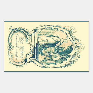 Adesivo Retangular Ex-adesivos Libris