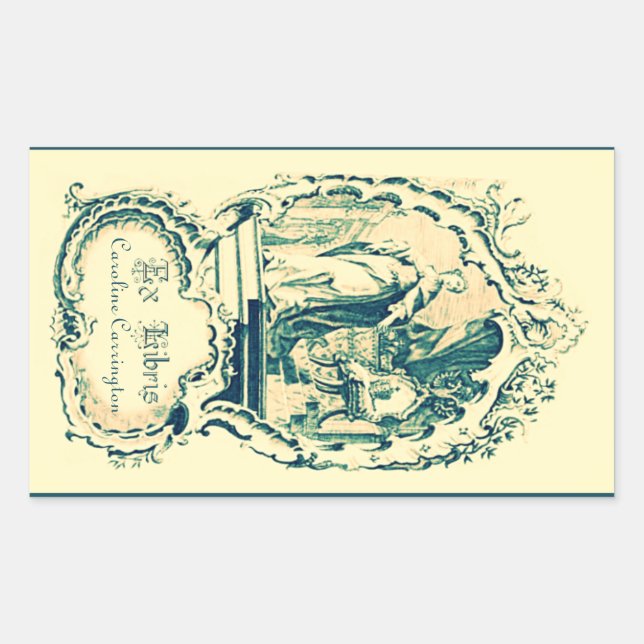 Adesivo Retangular Ex-adesivos Libris (Frente)