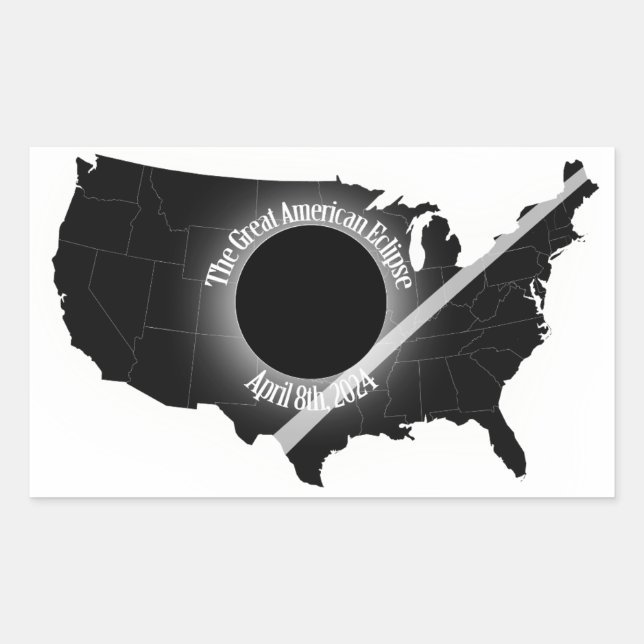 Adesivo Retangular Excelente American Eclipse Sticker abril de 2024 (Frente)