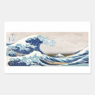 Adesivo Retangular Excelente Wave Off Kanagawa Hokusai Japonês Belas 