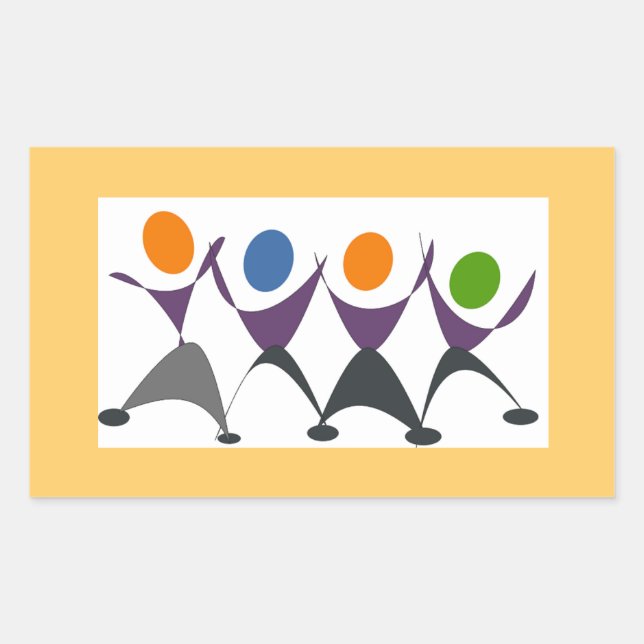 Adesivo Retangular Exercício para diversão (Frente)