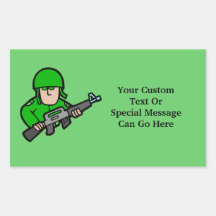 Adesivo Retangular Exército Soldado Militar Camo Green Designer Art
