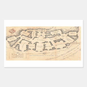 Adesivo Retangular Extremidade do saco