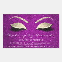 Adesivo Retangular Eyelash Extension Makeup Beauon Rosa Dourado
