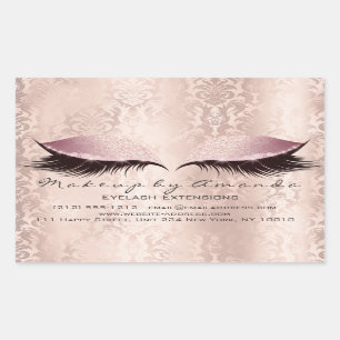 Adesivo Retangular Eyelash Extension Pink Makeup Artist Beauask