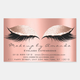 Adesivo Retangular Eyelash Extension Pink Makeup Coral Beauon