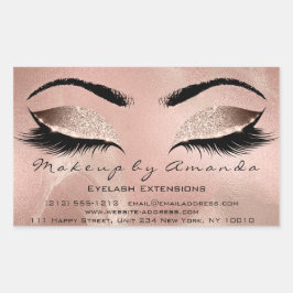 Adesivo Retangular Eyelash Makeup RSVP Beauty Skinn Rosa Glitter Dour