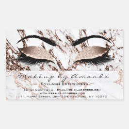 Adesivo Retangular Eyelash Makeup RSVP Copper Marble Rosa Branco Dour