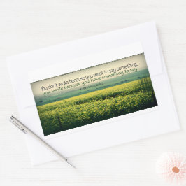 Adesivo Retangular F. Scott Fitzgerald Inspirational Cote "Escrever"