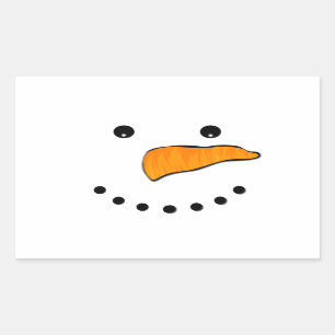 Adesivo Retangular Face de Neve