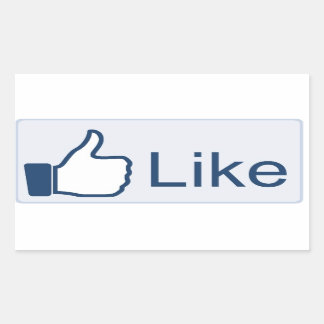 Adesivo Retangular Facebook 'Liked'