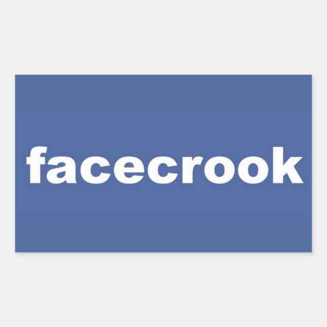 Adesivo Retangular facecrook (Frente)