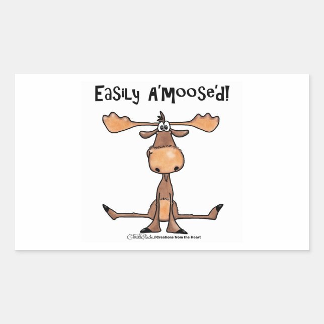 Adesivo Retangular Facilmente A'moose (Frente)