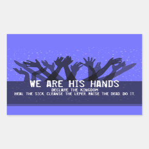 Adesivo Retangular Faith.Healing.Curar a Doença.Espírito Preenchido.A