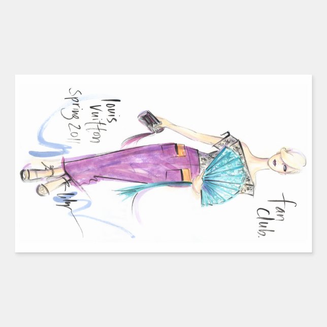 Adesivo Retangular Fan Club (Frente)