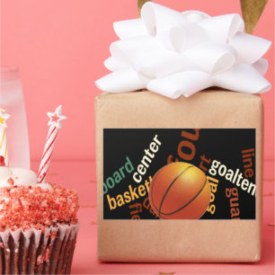 Adesivo Retangular Fanáticos do esporte de basquete Hoops.