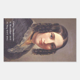 Adesivo Retangular Fanny Mendelssohn, 1842