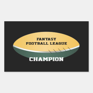 Adesivo Retangular Fantasy Football Champ (personalizável)