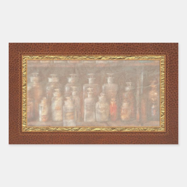 Adesivo Retangular Farmácia - O Conjunto de Química (Frente)