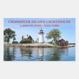 Adesivo Retangular Farol da Ilha Crossover, Stickers de Nova Iorque