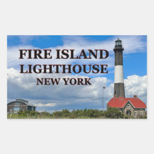 Adesivo Retangular Farol da Ilha do Fogo, Stickers de Nova Iorque
