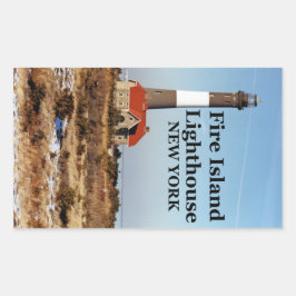 Adesivo Retangular Farol da Ilha do Fogo, Stickers de Nova Iorque