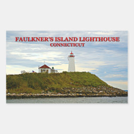 Adesivo Retangular Farol da Ilha Faulkners, Connecticut