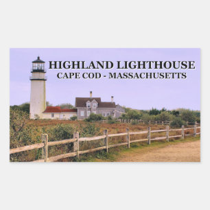 Adesivo Retangular Farol das montanhas, Cape Cod, Massachusetts