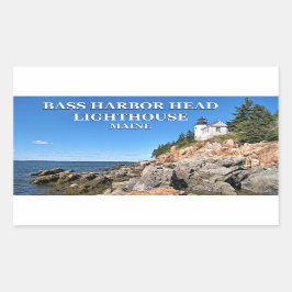 Adesivo Retangular Farol de Cabeça de Bass Harbor, Maine Stickers