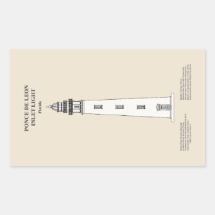 Adesivo Retangular Farol de entrada Ponce de Leon - Flórida - SBD
